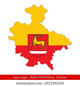 Sigmaringen Flag - Baden-Württemberg,Germany (EPS)