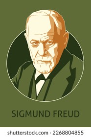 Sigmund Freud Portrait Illustration from Australia Banknotes. Austrian neurologist who founded the discipline of psychoanalysis. Sigmund Freud (1856-1939)