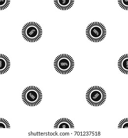 Sign 100 download pattern repeat seamless in black color for any design. Vector geometric illustration