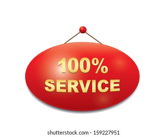   Sign -100% service.