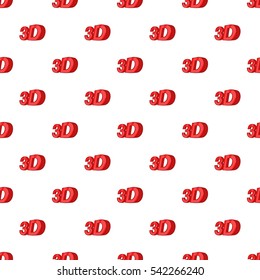 Sign 3d pattern. Cartoon illustration of sign 3d vector pattern for web