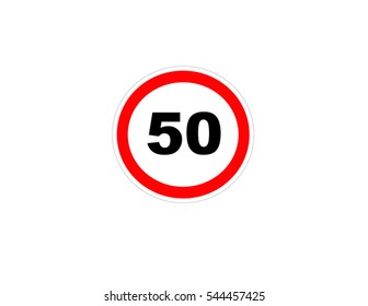 Sign 50 in the circle