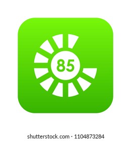 Sign 85 load icon digital green for any design isolated on white vector illustration