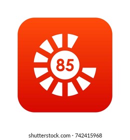 Sign 85 load icon digital red for any design isolated on white vector illustration