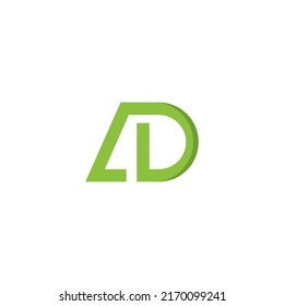 Zeichen des AD-Buchstabens Logo, Vektorsymbol-Design 