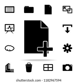 sign add a document icon. web icons universal set for web and mobile
