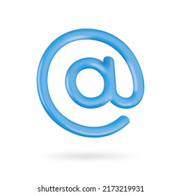 En la dirección de inicio de sesión, envíe un mensaje de correo electrónico a un icono 3d. Objeto aislado en un fondo transparente