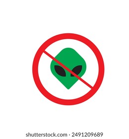 no se permite la entrada de extraterrestres