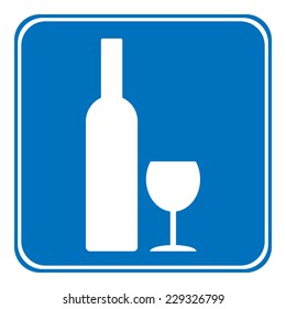The sign is allowed to drink on white background. Vector illustration.