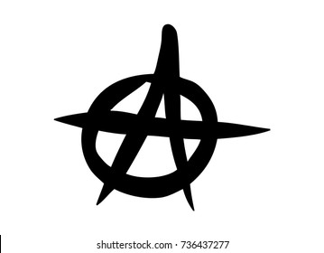 Sign of anarchy on a white background. Vector art.