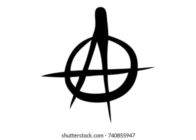 Sign of anarchy on a white background. Vector art.
