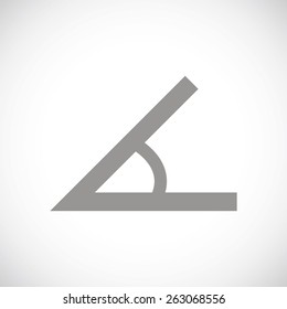 Sign of the angle web black icon on a white background. Vector symbol