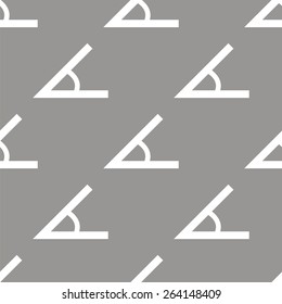 Sign of the angle white and black seamless pattern for web design. Vector symbol
