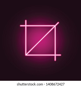 sign of the area increase neon icon. Elements of web set. Simple icon for websites, web design, mobile app, info graphics