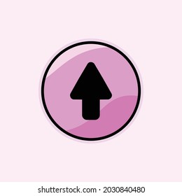 sign arrow up forward logo simple icon design illustration