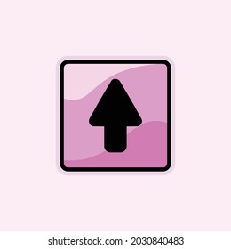 ilustración de diseño de icono simple de flecha hacia arriba