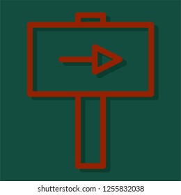 Sign arrow icon