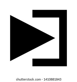 sign in arrow right icon vector in black color