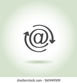 sign of at, e-mail security update, vector
