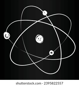 sign atoms style icon. Simple glyph, flat vector of warning signs icons for ui and ux, website or mobile application