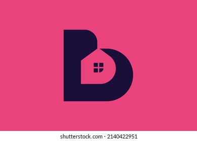 Sign B house logo Design. Letter B home logo design vector. Abstract logo design for real estate company business.