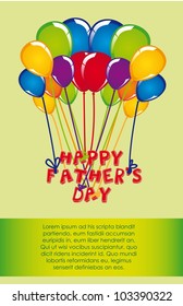 sign of balloons Father's Day, vector illustration