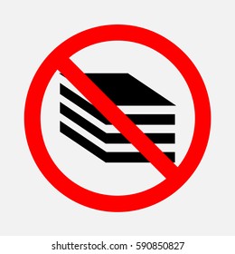 Sign ban of reading.