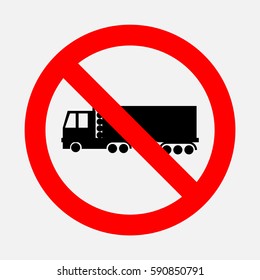 Sign ban of trucks.