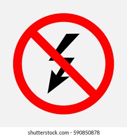 Sign ban of voltage.