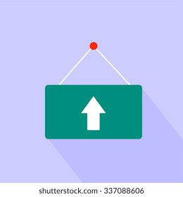 Sign banner arrow