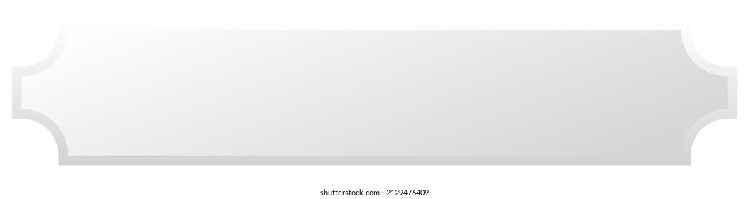 Sign, banner, plaque design shape element. Rectangle plate, board with blank, empty space for your message