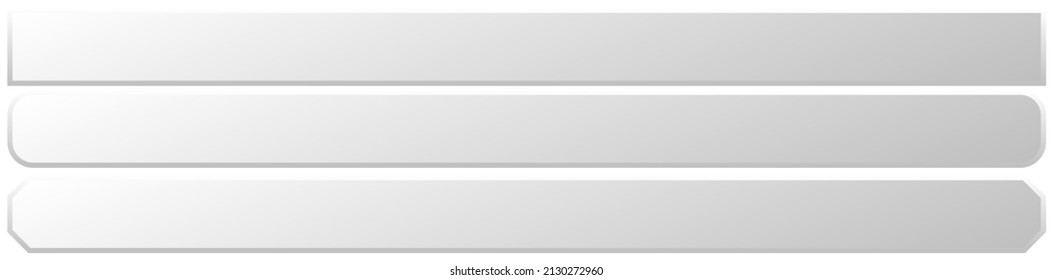 Sign, banner, plaque design shape element. Rectangle plate, board with blank, empty space for your message
