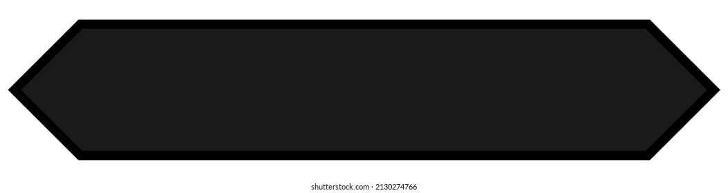 Sign, banner, plaque design shape element. Rectangle plate, board with blank, empty space for your message