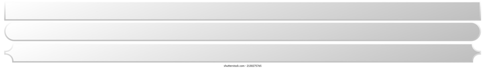 Sign, banner, plaque design shape element. Rectangle plate, board with blank, empty space for your message