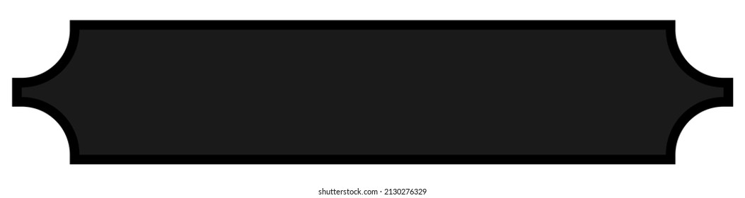 Sign, banner, plaque design shape element. Rectangle plate, board with blank, empty space for your message
