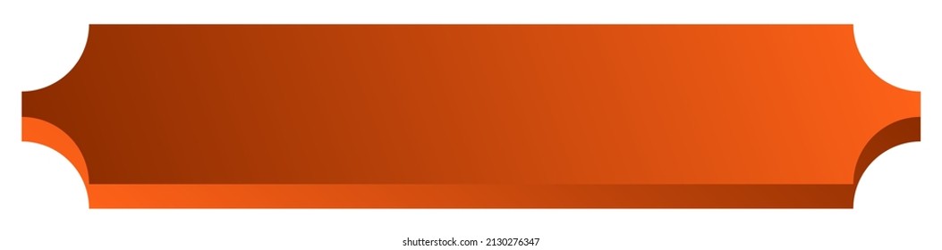 Sign, banner, plaque design shape element. Rectangle plate, board with blank, empty space for your message