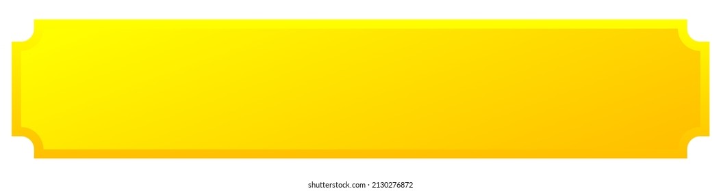 Signo, cartel, elemento de forma de diseño de placa. Placa rectangular, placa con espacio vacío y en blanco para el mensaje