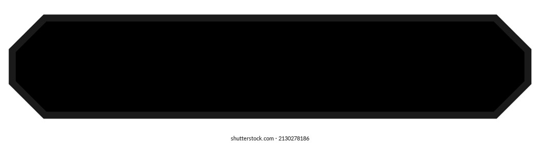 Sign, banner, plaque design shape element. Rectangle plate, board with blank, empty space for your message
