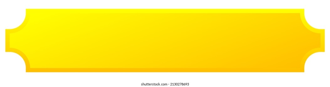 Sign, banner, plaque design shape element. Rectangle plate, board with blank, empty space for your message