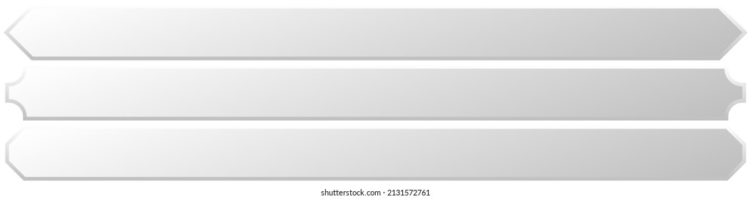 Sign, banner, plaque design shape element. Rectangle plate, board with blank, empty space for your message