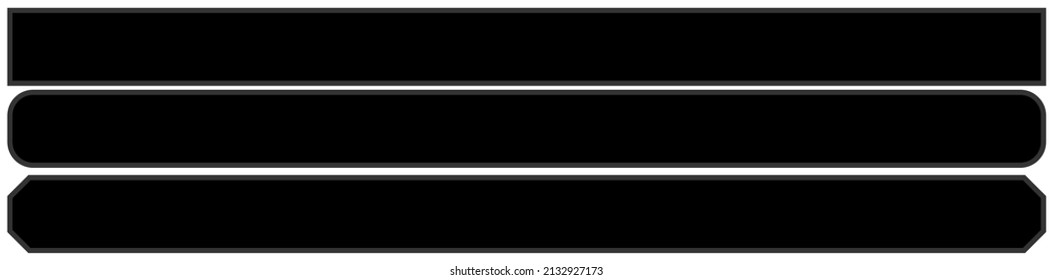 Sign, banner, plaque design shape element. Rectangle plate, board with blank, empty space for your message