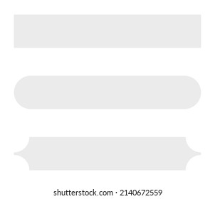 Sign, banner, plaque design shape element. Rectangle plate, board with blank, empty space for your message