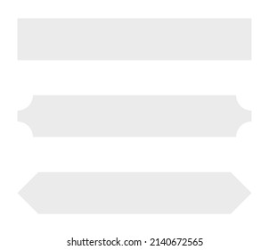 Sign, banner, plaque design shape element. Rectangle plate, board with blank, empty space for your message