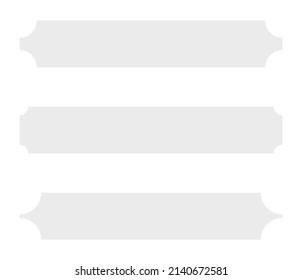 Sign, banner, plaque design shape element. Rectangle plate, board with blank, empty space for your message