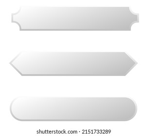 Signo, cartel, elemento de forma de diseño de placa. Placa rectangular, placa con espacio vacío y en blanco para el mensaje