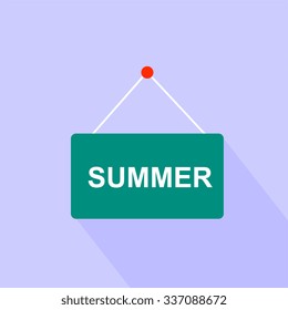 Sign banner summer