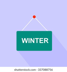 Sign banner winter