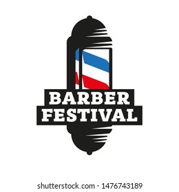 Sign for the barber festival, Barber Pole