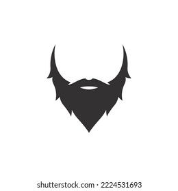sign of beard logo vector icon illustration design 