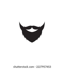 signo de diseño del icono del vector del logotipo de barba